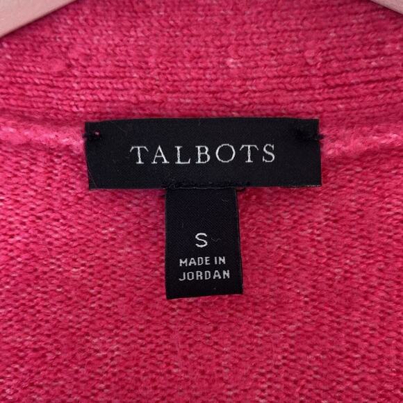 Talbots Pink Sweater Cardigan Small Barbie Core - Picture 9 of 13